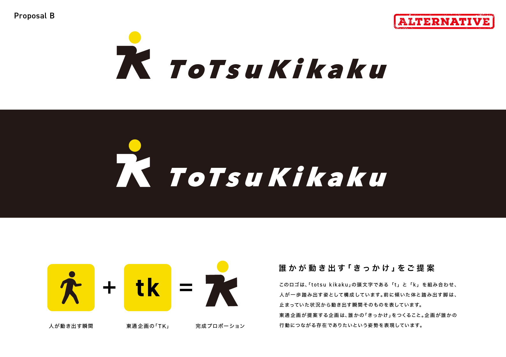 東通企画 Proposal B（人型TK）コンセプト ALTERNATIVE